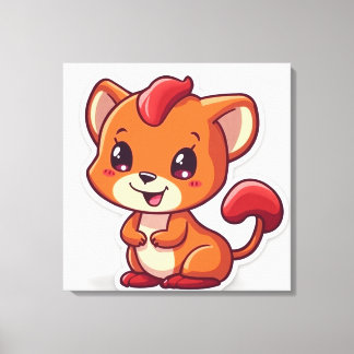 Utskrift av matade djur canvastryck