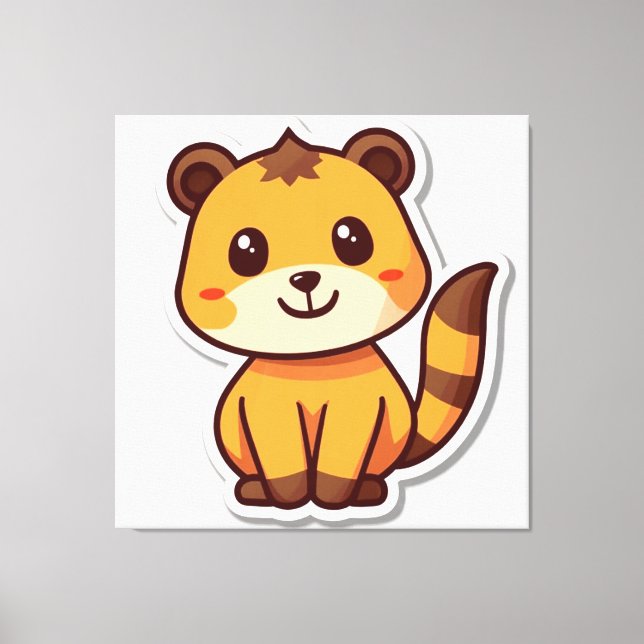 Utskrift av matade djur canvastryck (Framsida)