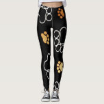Utskrift av matrester av Hund Leggings<br><div class="desc">Representerar din coola fuzzy pal på dessa hund. Underbara "hund promenader" eller träning i byxor. Perfektens gåva till hund älskare.</div>