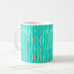 Utskrift av menyfliksområdet i mitten av århundrad kaffemugg