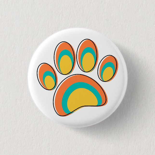 Utskrift av modern Hund i mitten av århundradet Knapp (Framsida)