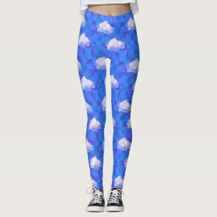 Utskrift av molnig surreal Himlar-kontroll Leggings