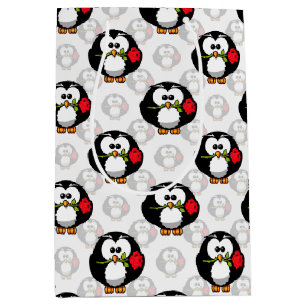 Utskrift av Mönster i Cute Penguin Yta