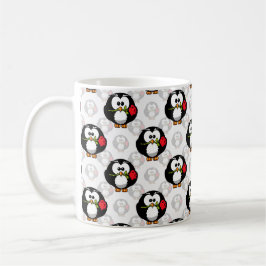 Utskrift av Mönster i Cute Penguin Yta Kaffemugg