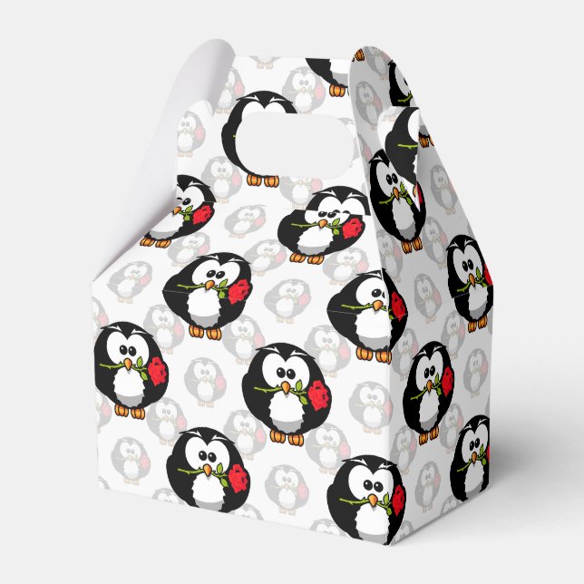 Utskrift av Mönster i Cute Penguin Yta Presentaskar (Framsidan Sidan)