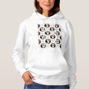Utskrift av Mönster i Cute Penguin Yta T Shirt
