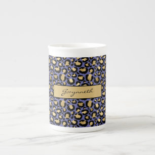 Utskrift av mycket Peri Lila Black Monogrammed Leo Benporslin Mugg