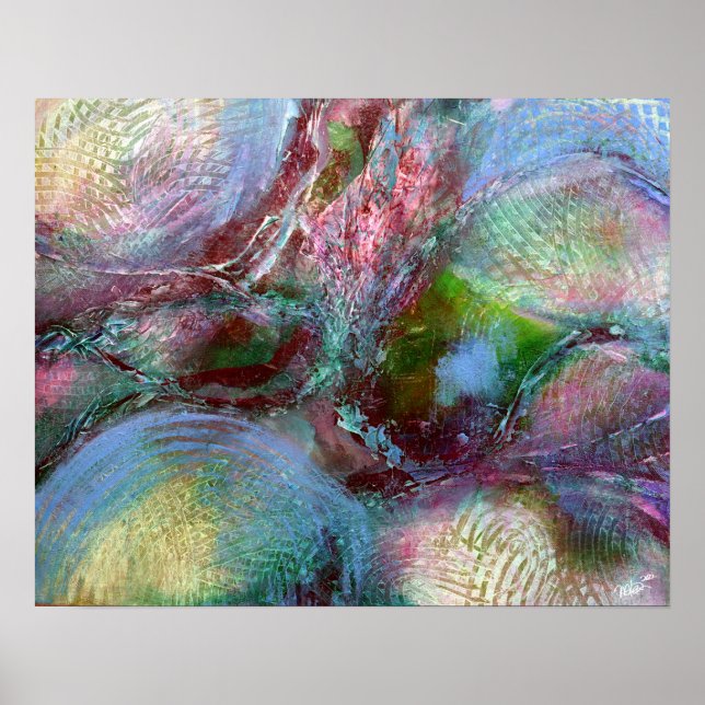 Utskrift av originalfärg på Abstrakt Poster (Framsidan)