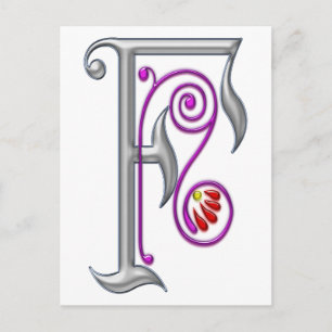 Utskrift av Ornamental II i Silver Brev Vykort