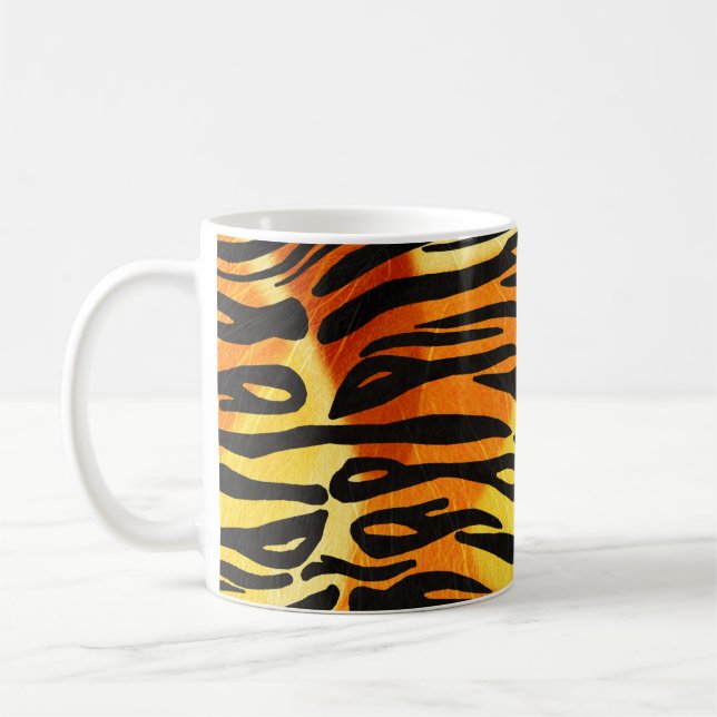 Utskrift av Päls i Mönster med strimlad tiger Kaffemugg (Vänster)