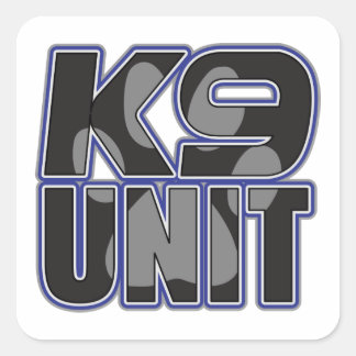 Utskrift av polis K9-enhetsfack Fyrkantigt Klistermärke