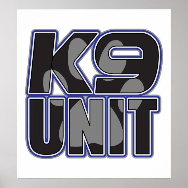 Utskrift av polis K9-enhetsfack Poster (Framsidan)