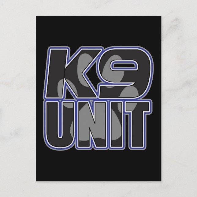 Utskrift av polis K9-enhetsfack Vykort (Framsida)