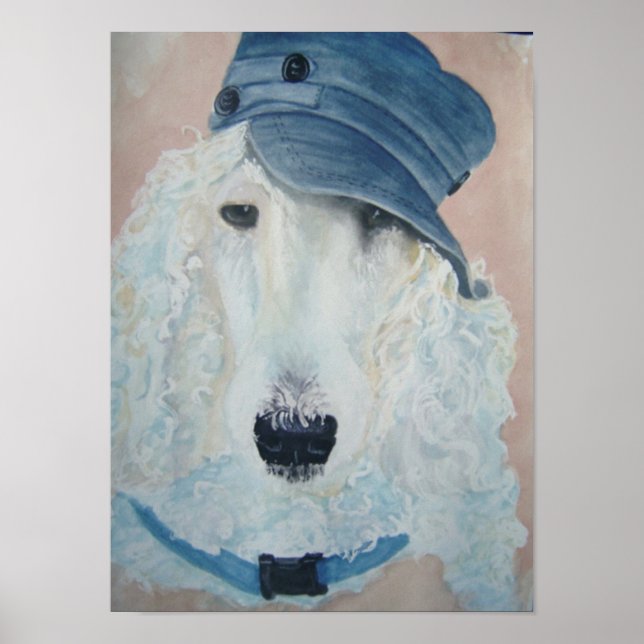 utskrift av pudel poster (Framsidan)