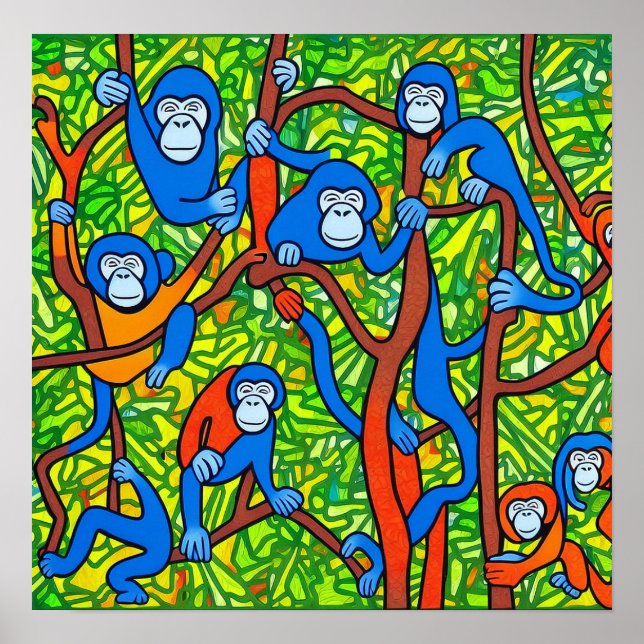 Utskrift av regnskog - Canvas Art Poster (Framsidan)