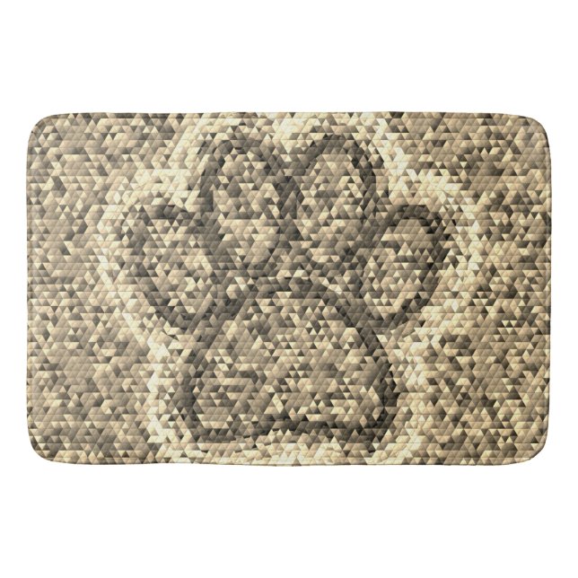 Utskrift av Sepia med låg polär Hund Badrumsmatta (Framsidan)