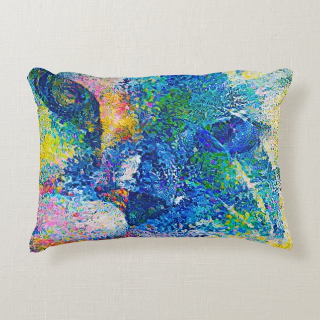 Utskrift av skarp Abstrakt Prydnadskudde (Framsidan)