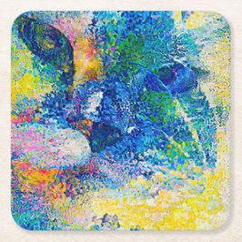 Utskrift av skarp Abstrakt Underlägg Papper Kvadrat