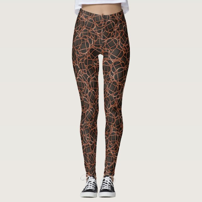 Utskrift av slumpmässig geometrisk abstrakt leggings (Framsida)