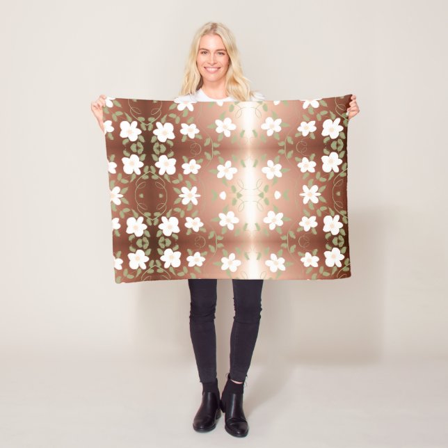 Utskrift av Söt Blommigt Fleecefilt (På plats)