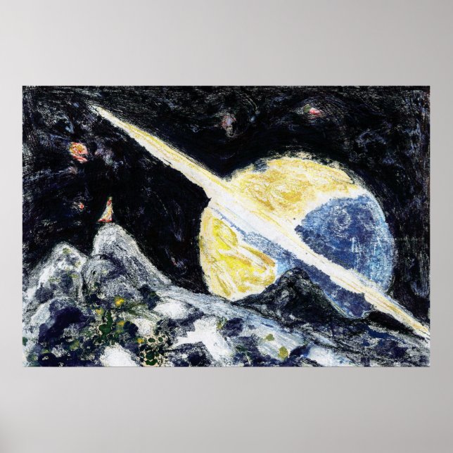 Utskrift av Space Wanderer Art Poster (Framsidan)