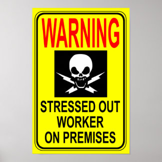 Utskrift av stressat utgående arbetare poster