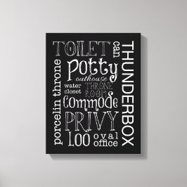 Utskrift av sunt Bathroom Canvas Art