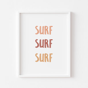 Utskrift av Surfa för Surfa av surfa Poster