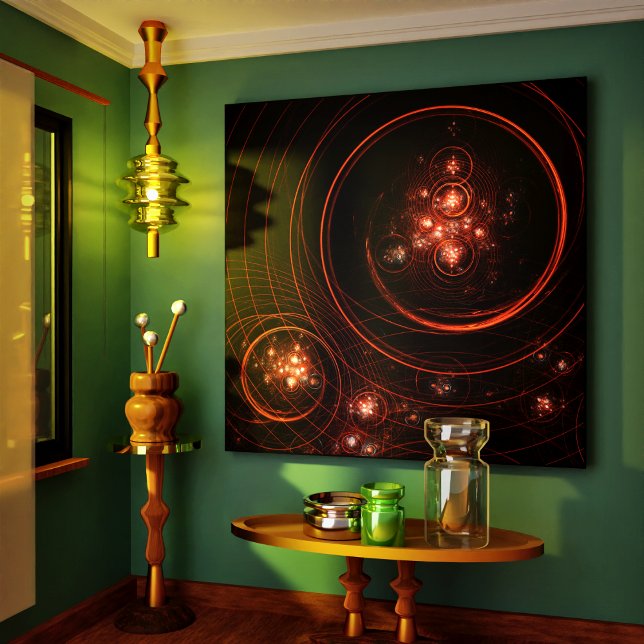 Utskrift av svälld arbetsyta med Starlight Abstrak Canvastryck (Starlight Abstract Art Wrapped Canvas Print)