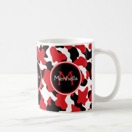 Utskrift av svart bläck i trendig Monogram Kaffemugg