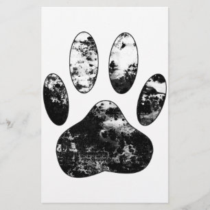Utskrift av svart och vit Hund Brevpapper