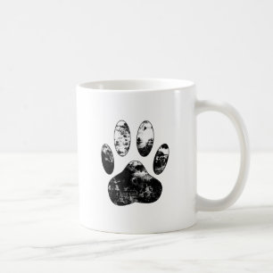 Utskrift av svart och vit Hund Kaffemugg