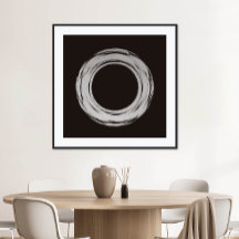 Utskrift av svartvit, minimalistisk modern konst