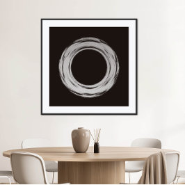 Utskrift av svartvit, minimalistisk modern konst poster