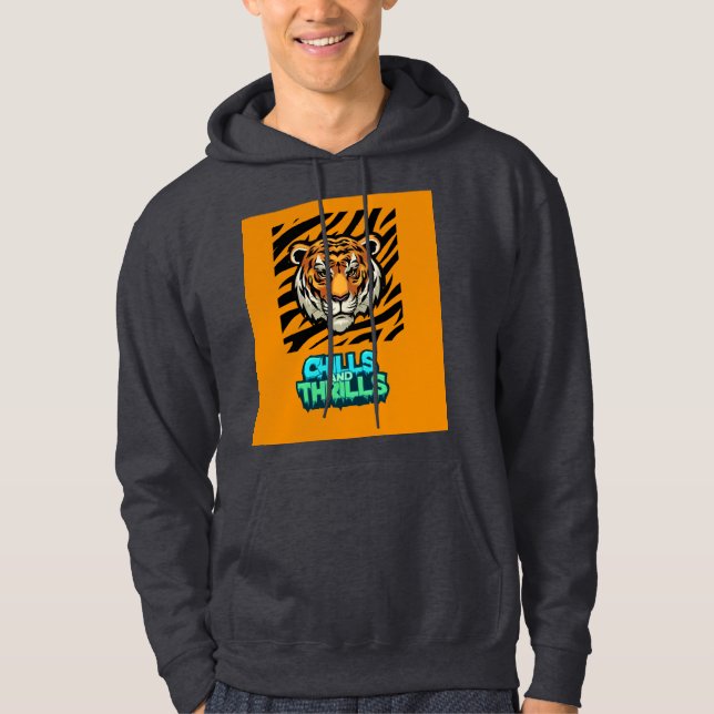 Utskrift av tidsinställd design hoodie (Framsida)