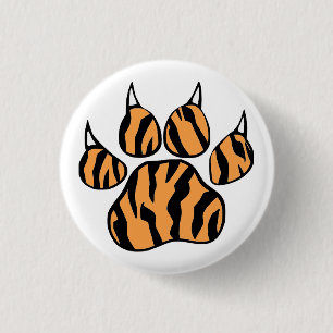 Utskrift av tiger Paw Knapp