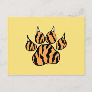 Utskrift av tiger Paw Vykort