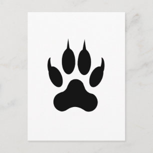 Utskrift av tiger Paw Vykort