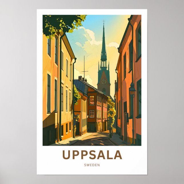 Utskrift av uppsala Sverige Travel Poster (Framsidan)