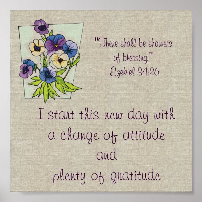 Utskrift av välsignelser poster (Framsidan)