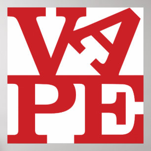 Utskrift av Vape Brev Poster