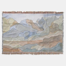 Utskrift av vattenfärgremsor i bergsregioner