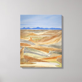 Utskrift av vattenfärgsfärgsteckensnitt för öglade canvastryck