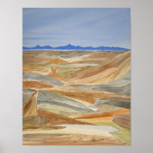 Utskrift av vattenfärgsfärgsteckensnitt för öglade