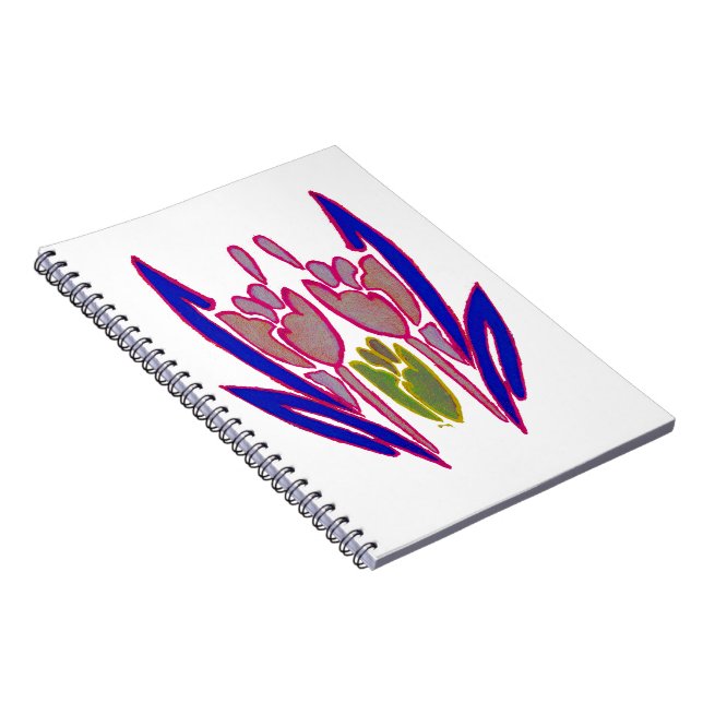 Utskrift av vattenfärgsgrafik i elegant Ro Anteckningsbok Med Spiral (Högra Sidan)