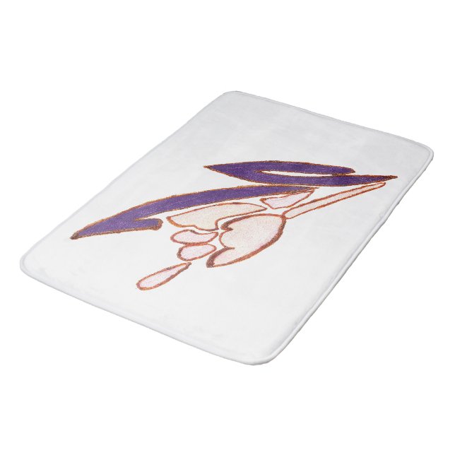 Utskrift av vattenfärgsgrafik i elegant Ro Badrumsmatta (Vinklad)