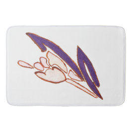 Utskrift av vattenfärgsgrafik i elegant Ro Badrumsmatta