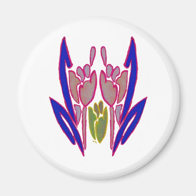 Utskrift av vattenfärgsgrafik i elegant Ro Magnet (Framsidan)