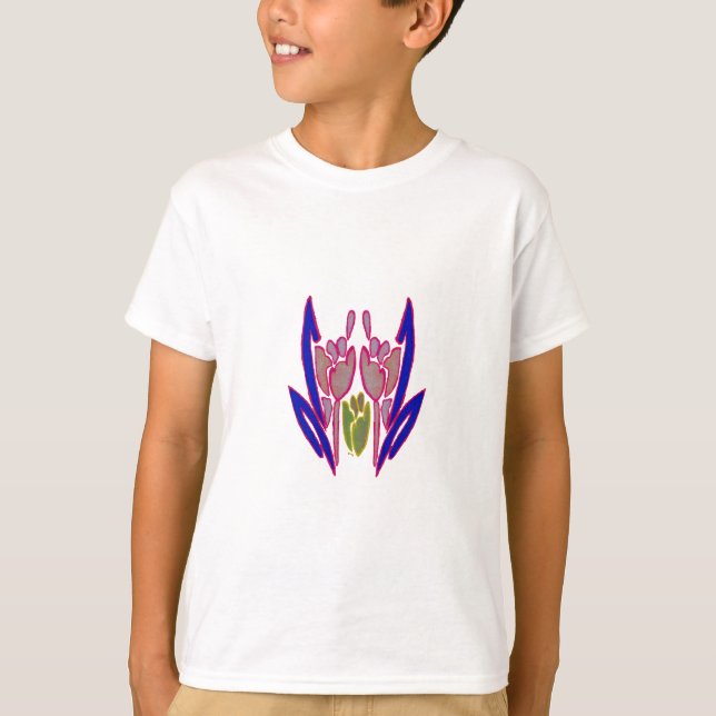 Utskrift av vattenfärgsgrafik i elegant Ro Tee (Framsida)
