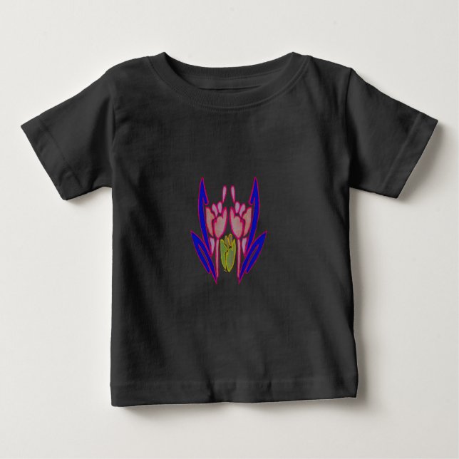 Utskrift av vattenfärgsgrafik i elegant Ro Tee (Framsida)